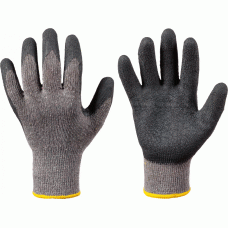 Перчатки прорезиненные серо-черные